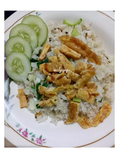 Foto resep Nasi Goreng Putih dan Telur Dadar Cabe