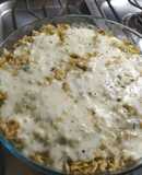 Pastel de pastas con brócoli