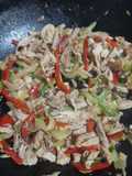Wok de pollo y vegetales