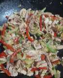 Wok de pollo y vegetales