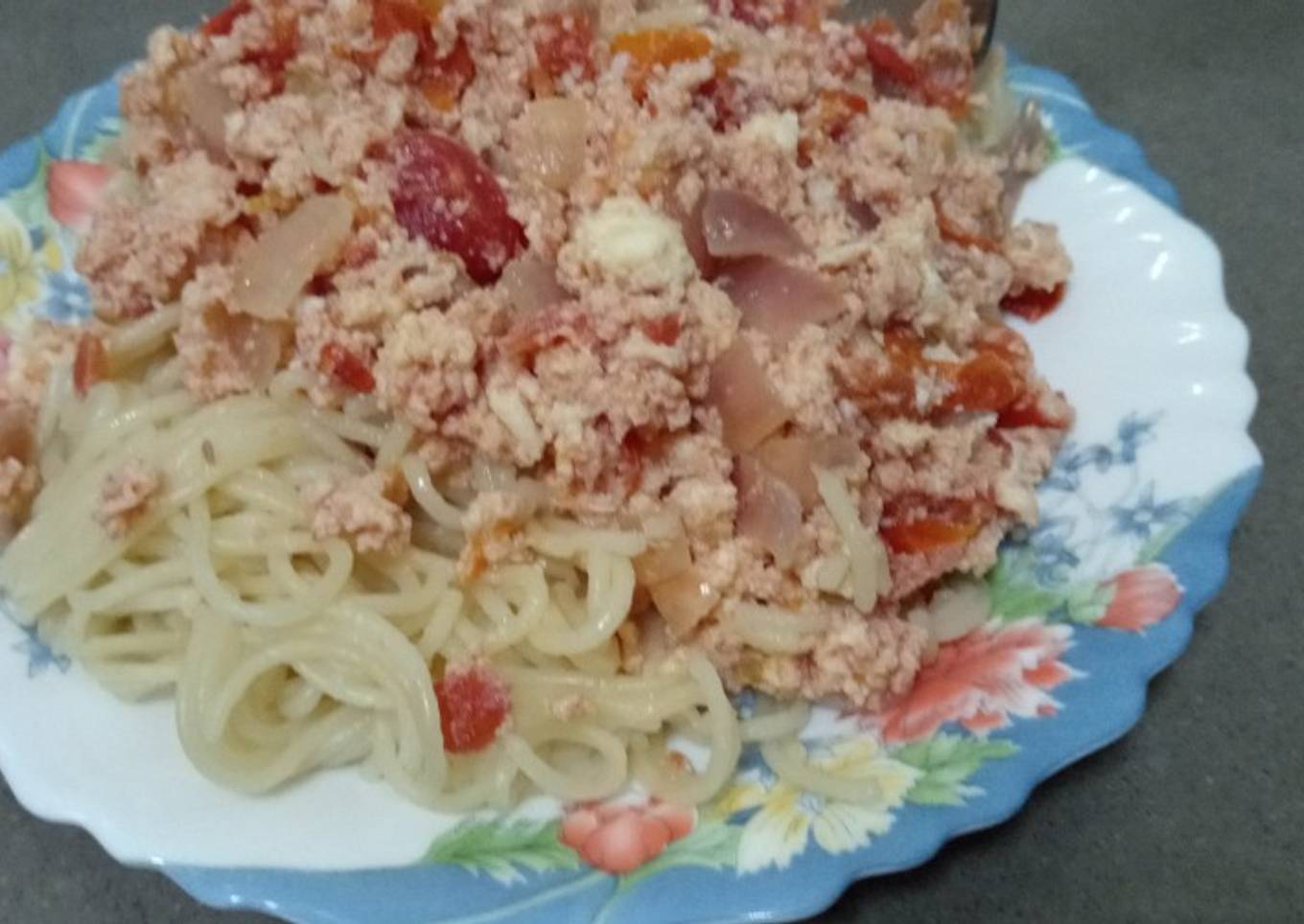 Spaghetti with Eggs #localfoodcontest_mombasa