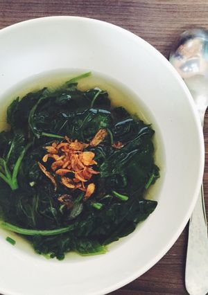 Foto resep Sayur bayam edisi kangen rumah