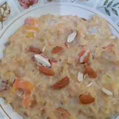 A picture of Wheat Porridge fruits dessert.
