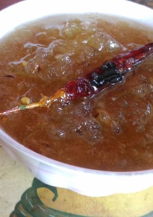 A picture of Aam ka meetha atchar.