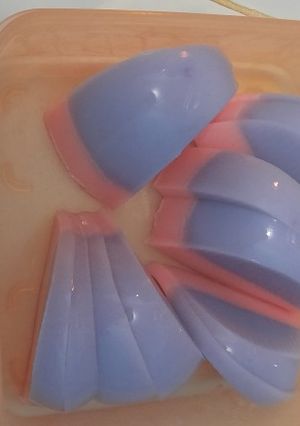 Foto resep Puding Pop Ice Taro Strawberry