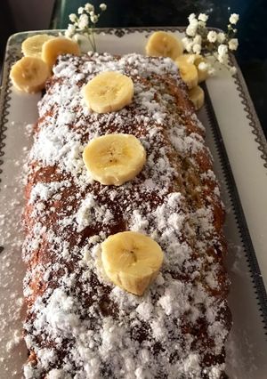 Una foto de Budín integral de banana 🍌♥️