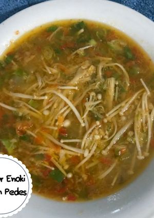 Foto resep Jamur Enoki Kuah Pedas