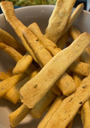 Una foto de Grisines de garbanzo