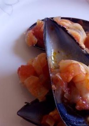 Una foto de Mejillones en salsa