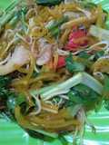Tumis Mie golosor jamur toge sawi hijau