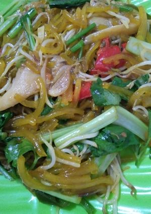 Foto resep Tumis Mie golosor jamur toge sawi hijau