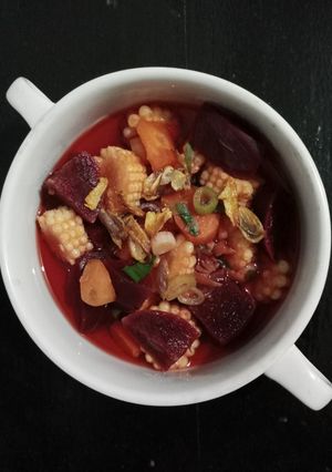 Foto resep 843) Sup Bit Wortel Putren