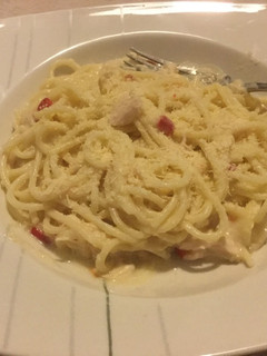 Una foto de Spaghettis bon tout