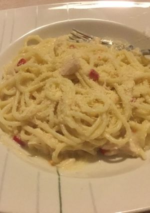 Una foto de Spaghettis bon tout