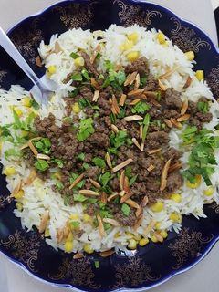 صورة لوصفة اكلة عالسريع (رز ولحمة مفرومة)