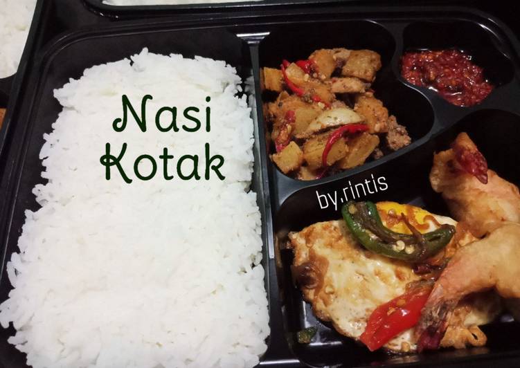 Bahan meracik Nasi Lauk Kotakan yang enak