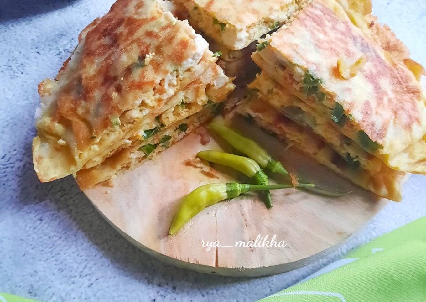 Martabak Telur Lumpia isi Ayam Praktis