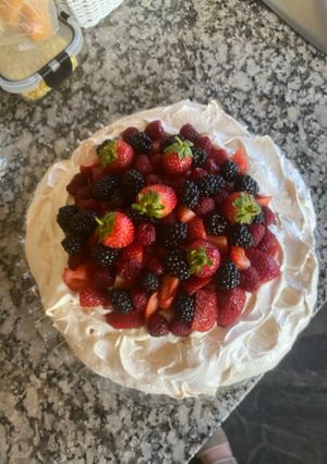 Una foto de Pavlova Fácil