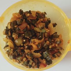 A picture of Bhindi pyaja Recipe.