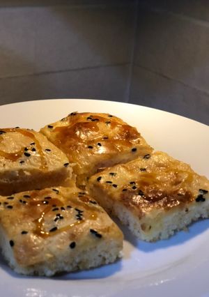 صورة لوصفة كيكة الأجبان بالعسل🍯