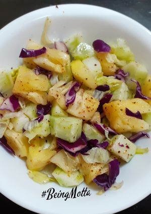A picture of Cucumber Pineapple Salad.