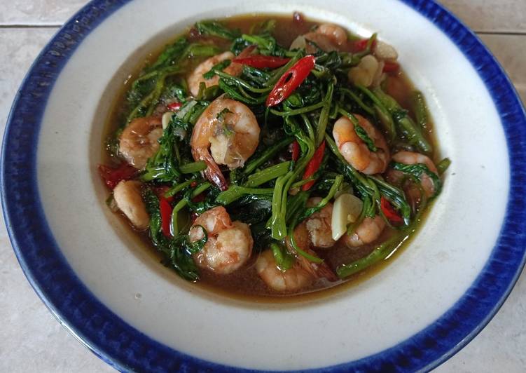 Bumbu Tumis Kangkung Cah Udang | Resep Bumbu Tumis Kangkung Cah Udang Yang Bisa Manjain Lidah