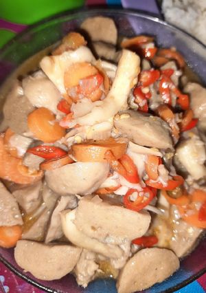 Foto resep 9) Cah Jamur Tiram Wortel Baso