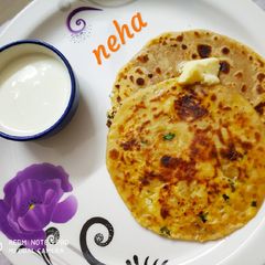 A picture of Paneer Paratha all time favourite.