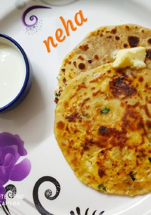A picture of Paneer Paratha all time favourite.
