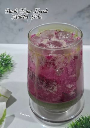 Foto resep Buah Naga Kocok Matcha Soda