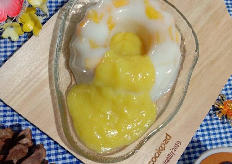 Cara Gampang Membuat Puding Nangka + Vla Anti Gagal