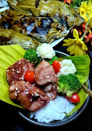 Foto resep Ayam Char Siu Madu Berdaun Pisang (858)