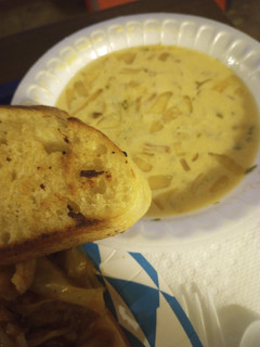 A picture of Cream of Onion Soup.