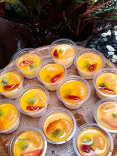Foto resep Puding Susu Buah