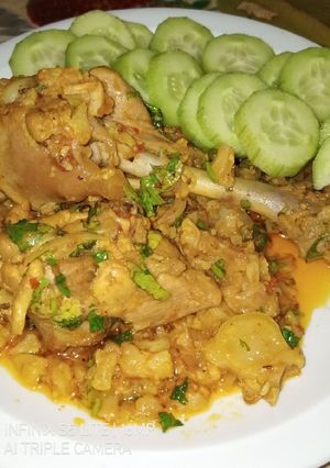 A picture of چکن گوبھی(cauliflower).