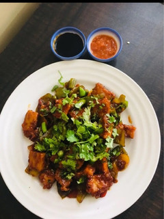 A picture of Paneer chilli dry.