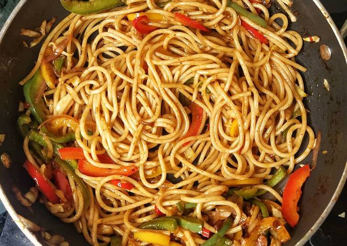 Stir Fry Sphagetti pasta Recipe by Rashee Srivastava - Cookpad