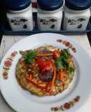 Tortilla al ají con verduras