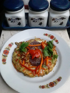 Una foto de Tortilla al ají con verduras