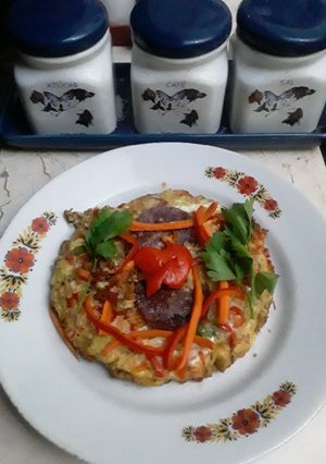 Una foto de Tortilla al ají con verduras