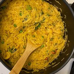 Shavige upma (vermicelli upma) A picture of Shavige upma (vermicelli upma).