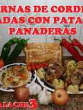 Piernas de cordero asadas al horno con patatas panaderas