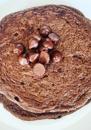 Una foto de Hot cakes de cocoa keto