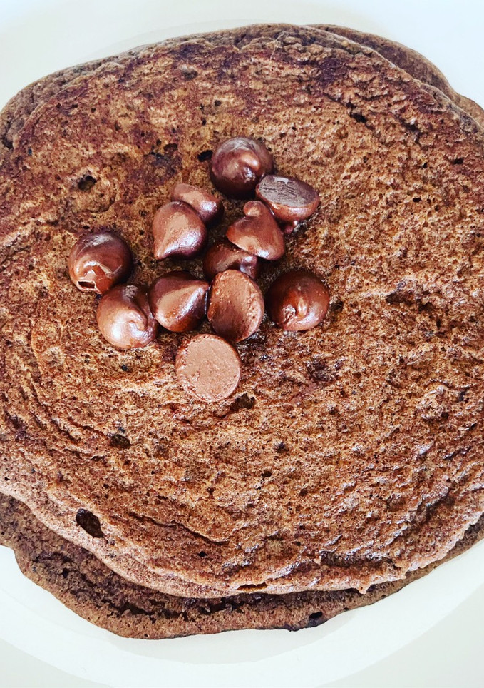 Una foto de Hot cakes de cocoa keto