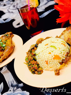A picture of Vegetable plombs with chicken sauce.