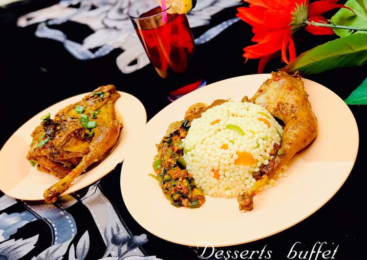 Vegetable plombs with chicken sauce Vegetable plombs with chicken sauce