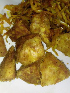 A picture of Fried Nduma (arrow roots).