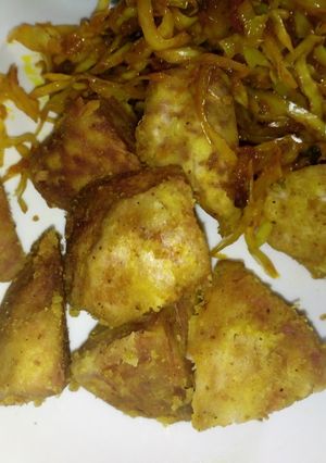 A picture of Fried Nduma (arrow roots).