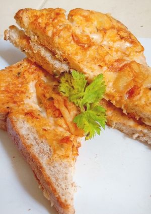 Foto resep Roti panggang telur mozarela