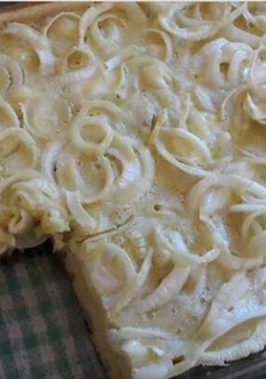 Una foto de Brownie de cebollas
